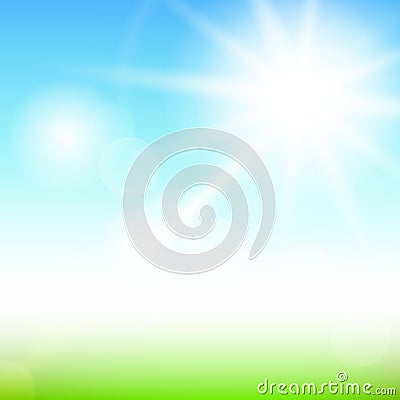 Nature sunny abstract summer background Vector Illustration