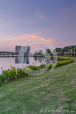 Nature sunset sunrise landscape beautiful tropical longexposure Stock Photo