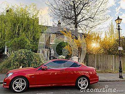 Nature surrounding typical houses in Leytonstone district London England Editorial Stock Photo