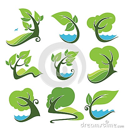 Nature symbols Vector Illustration