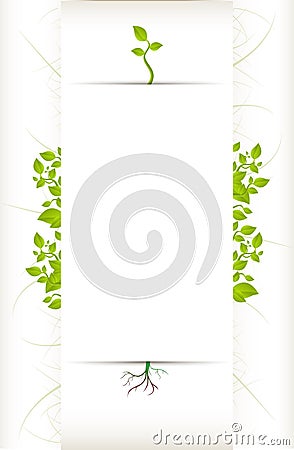 Nature-Themed Text Space Vector Illustration