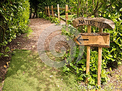 Nature Trail Sign Stock Photo