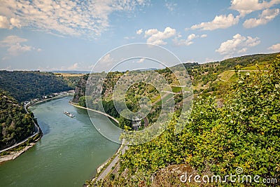 Nature travel germany Unesco World Heritage Upper Middle Rhine Valley Stock Photo