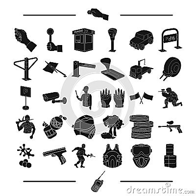 Nature, uniform, competitions and other web icon in black style.transport, sports, entertainment icons in set collection Vector Illustration