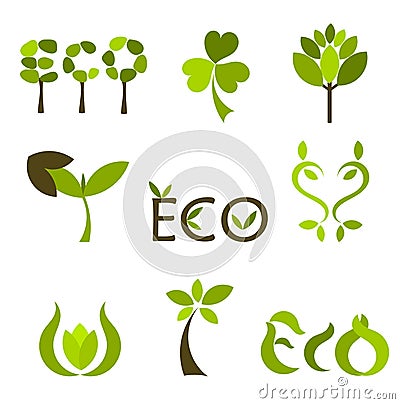 Nature vector symbols or logos Vector Illustration