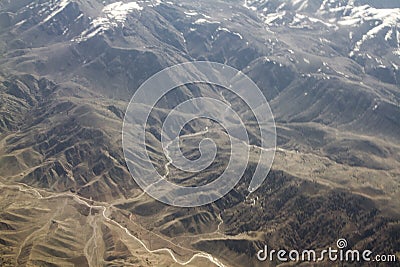 Part of Hindukush mountain and valley area in Afghanistan Stock Photo