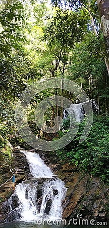 Nature waterfalls sibolga Indonesia Stock Photo