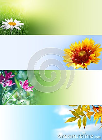 Nature web banners Stock Photo