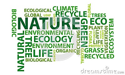 Nature word cloud Vector Illustration