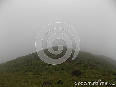The natures beauty- fogg over the mountain Stock Photo