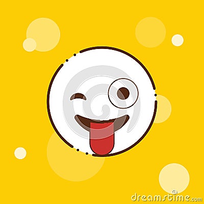 Naughty emoji icon design vector Vector Illustration