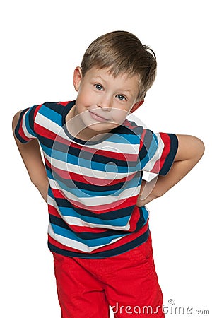 Naughty little boy Stock Photo