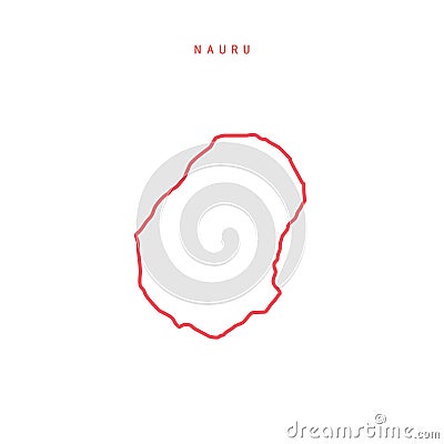 Nauru editable outline map. Vector illustration Vector Illustration