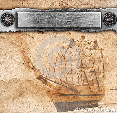 Nautical ancient background Stock Photo