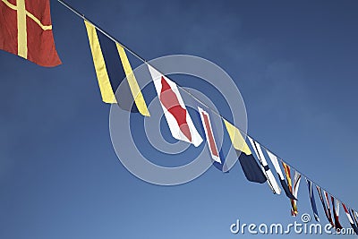 Nautical flags Stock Photo