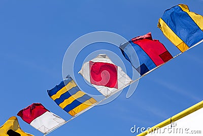 Nautical flags Stock Photo