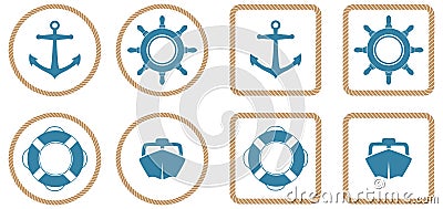 Nautical Icons Vector Illustration