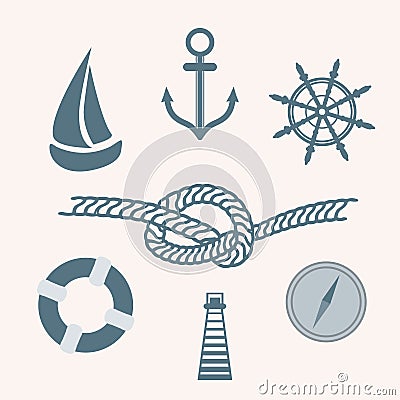 Nautical Icons Vector Illustration