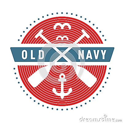 Nautical logo, emblem, label template Vector Illustration