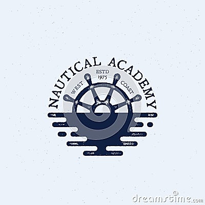 Nautical logo template Vector Illustration