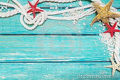 Nautical, marine background composition. rope and Stock Photo