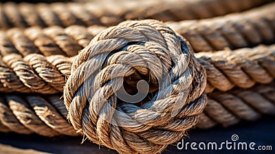 Nautical marine line tied together as a symbol for trust and faith. Neural network ai generated Stock Photo