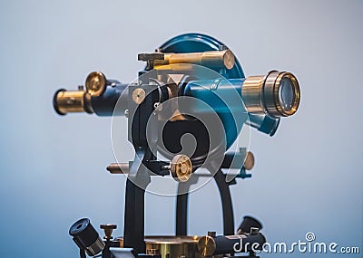 Nautical Marine Telescope With Stand Stock Photo