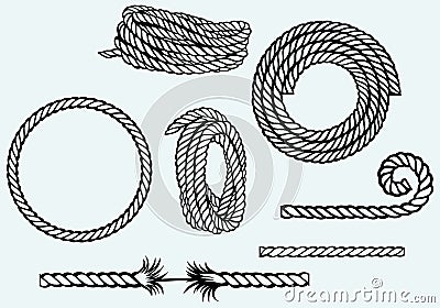 Nautical rope knots Vector Illustration