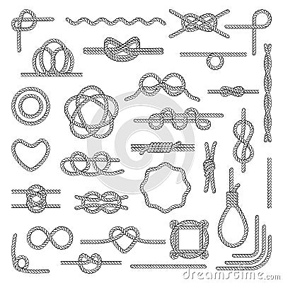 Nautical rope knots Vector Illustration