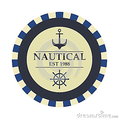 Nautical, Sailor logo design template Stock Photo