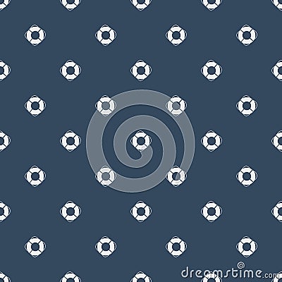 Nautical seamless pattern. lifebuoys icon. Vector Illustration