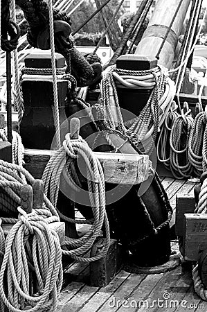 Nautical Ships Rigging Stock Photo