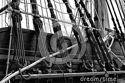 Nautical Ships Rigging Stock Photo