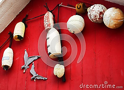 Nautical theme decorations Stock Photo