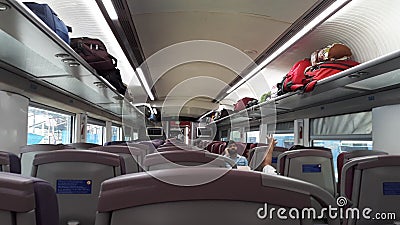 Nav Bharat Express Interior Editorial Stock Photo