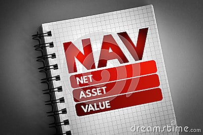 NAV - Net Asset Value acronym Stock Photo