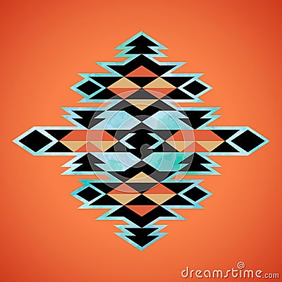 Navajo aztec textile inspiration pattern. Native american indian Vector Illustration