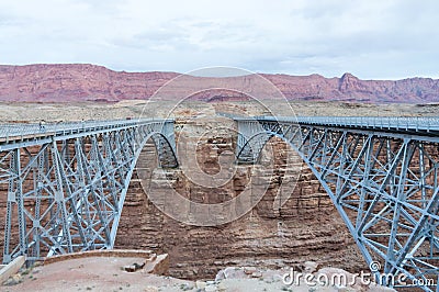Navajo Bridge, Arizona Desert Stock Photo