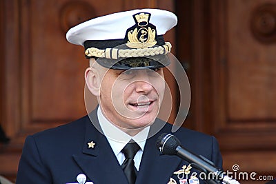 Naval Academy commandant of the Italian Navy Editorial Stock Photo