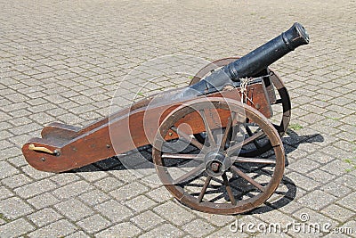 Naval Cannon. Stock Photo