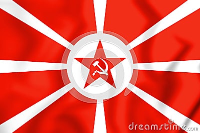 Naval Ensign of the Soviet Union 1923-1935. 3D Illustration. Stock Photo