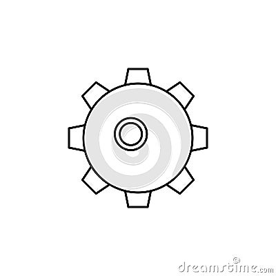 Naval Mine line icon Vector Illustration