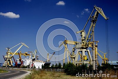 Naval shipyard Stock Photo