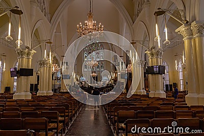 The nave of the Cathedral Church of Christ Marina Lagos Editorial Stock Photo