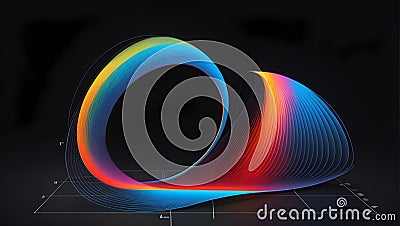 navigating abstract space: fourth-dimensional journey. ai generated Stock Photo