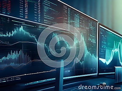 Powering Financial Success: Discover the Impact of Technology in our Financial Market Picture Gallery Stock Photo