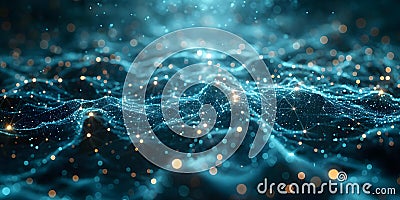 Navigating the intricate web of artificial intelligence big data and interconnected information Stock Photo