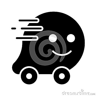 Navigation app icon, symbolizes navigation, traffic updates, and community driven insights. Vector Illustration