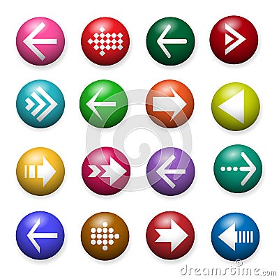 Navigation arrow button Vector Illustration