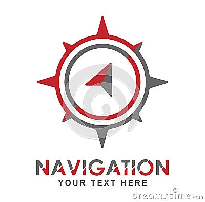 Navigation or compass. Global positioning system with GPS coordinates Vector Illustration